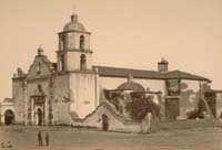 1205 - Mission San Louis Rey de Francia, San Diego County, California.  Established June 13th, 1798. From the West.